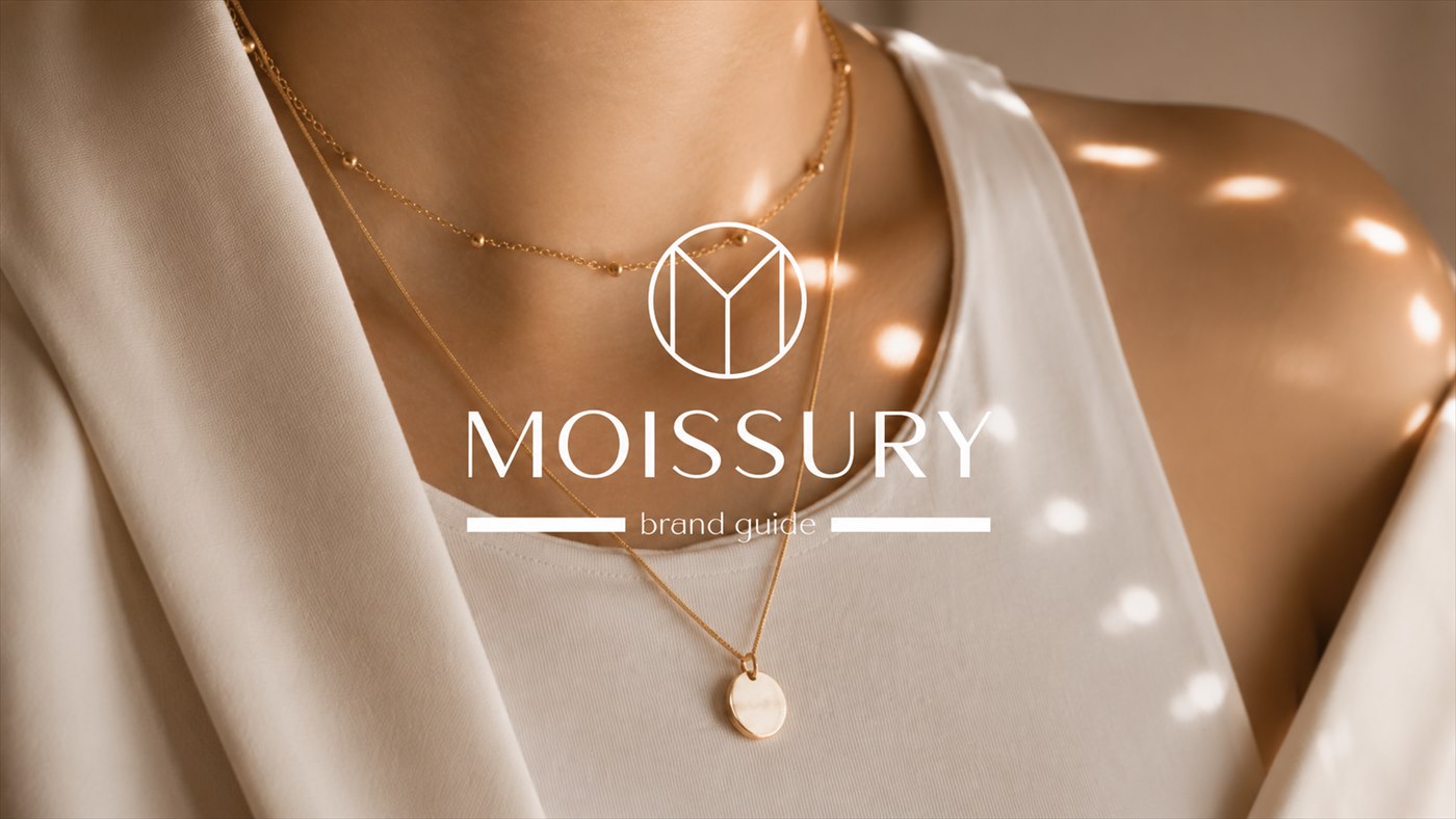 Moissury — Logo und Monogramm auf dem Titelmotiv der Marke